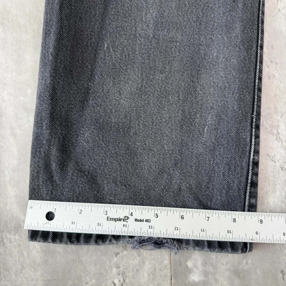 Levis 501 Jeans Mens 38x32 Faded Black Straight Leg Button Fly Denim 2000s